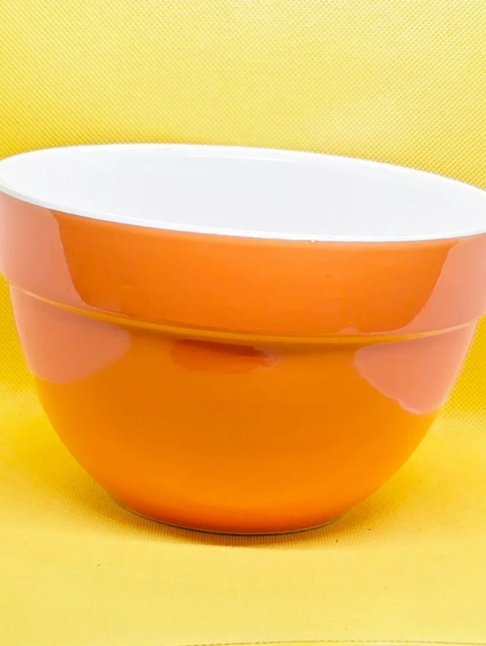 Tabletops Gallery Cilkection Orange Ceramic Mixinf Bowl 7